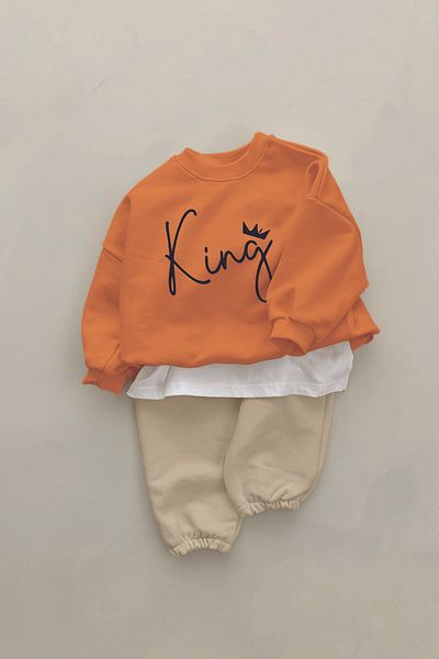 ADABEBEK New Season King Crown Printed 2-Piece Baby Set 22572