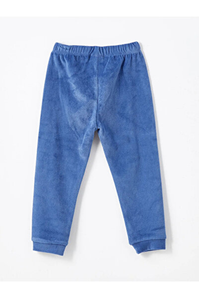 LC Waikiki LCW baby Bej Bisiklet Yaka Kadife Erkek Bebek Pijama Takımı