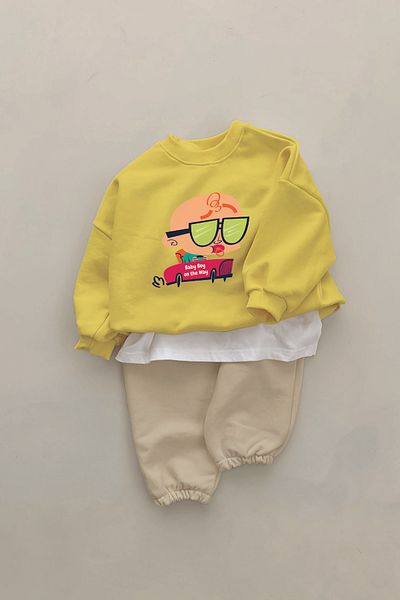 ADABEBEK New Season Racer Baby Printed 2-Piece Baby Set 232338