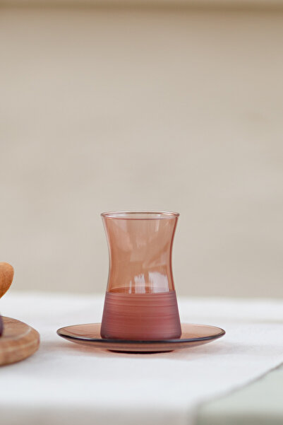 Rakle Matte 12 Parça Çay Seti Kahverengi 170 cc