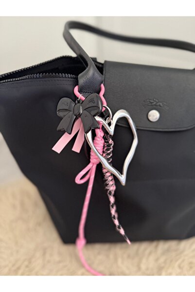 CHARMLUCKY PEMBE KALP CHARM ÇANTA AKSESUARI