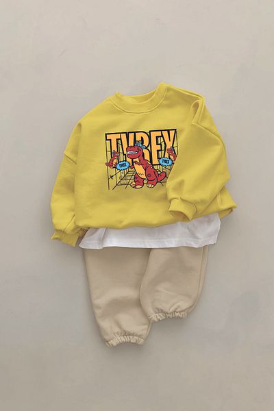 ADABEBEK New Season T-Rex Character Printed 2-Piece Baby Set 23389