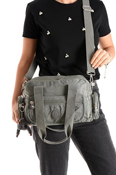 571 Collections Çanta Εξαιρετικά ελαφριά αδιάβροχη τσάντα ώμου με πολλές τσέπες γκρι (Μοντέλο: 571-5M)