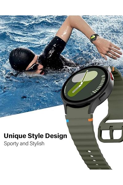 UnDePlus لساعة سامسونج جالاكسي 4 5 6 7 FE 40 40 44 كلاسيك 42 43 46 47 ملم سلك مزخرف مخطط رياضي S