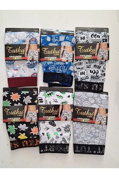 Tutku Men's Colorful Boxers 3 Pieces