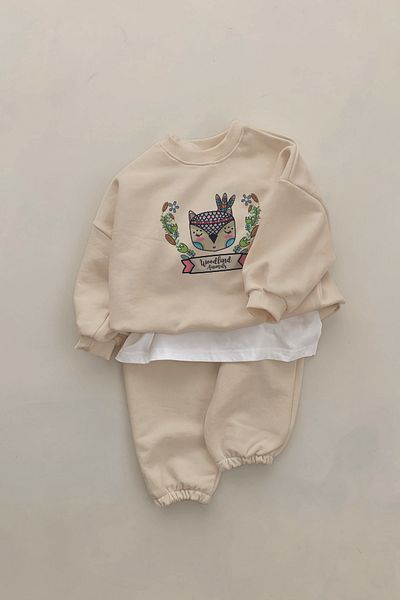ADABEBEK New Season Camper Fox Printed 2-Piece Baby Set 23306