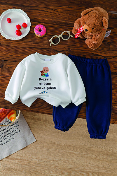 ADABEBEK New Season I'M Here to Eat My Grandfather's Heritage Printed 2-Piece Baby Set 20507