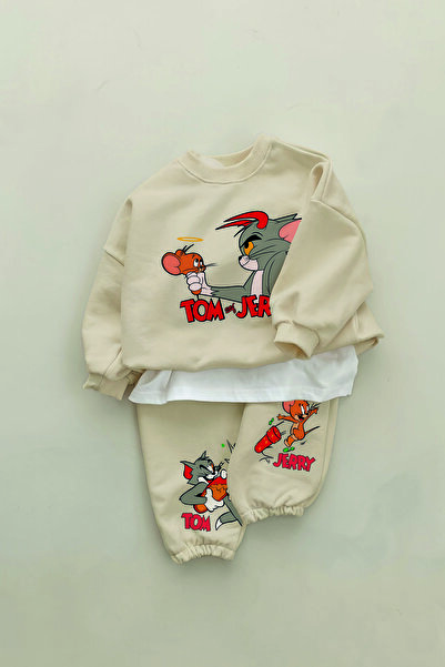 ADABEBEK New Season Tomm Cartoon Character Printed 2-Piece Baby Set 23295