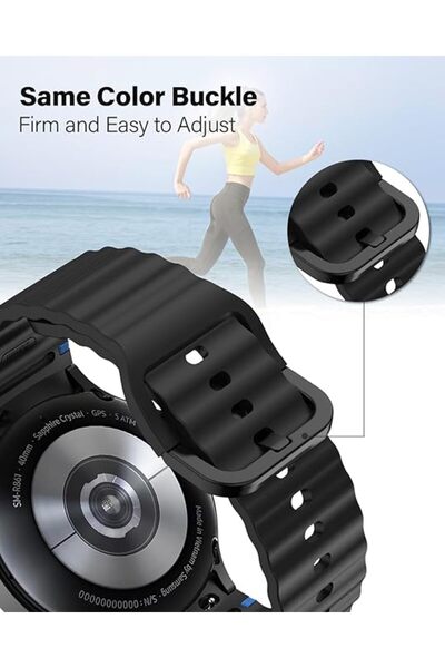 UnDePlus Case for Samsung Galaxy Watch 4 5 6 7 Fe 40 40 44 Classic 42 43 46 47 mm Band Decorative Braid Striped Sports S