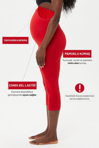 Almila High Waist Cotton Capri Maternity Leggings 2024