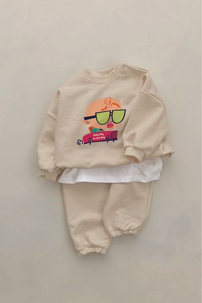 ADABEBEK New Season Racer Baby Printed 2-Piece Baby Set 232338
