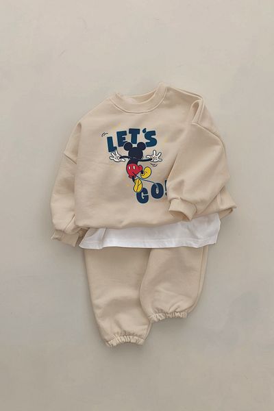 ADABEBEK New Season Let's Go Mickey Printed 2-Piece Baby Set 232348