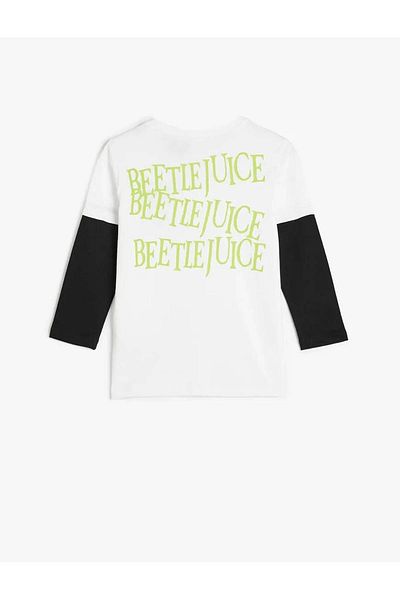 Koton Μακρυμάνικο μπλουζάκι με άδεια Beetlejuice - Crew Neck