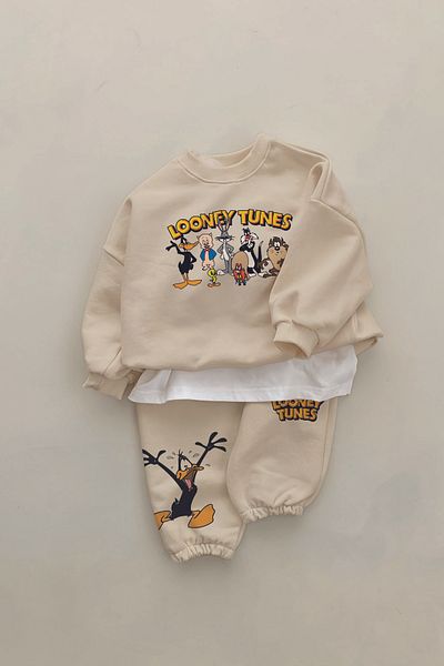 ADABEBEK New Season Cartoon Characters Taz Printed 2-Piece Baby Set 232300