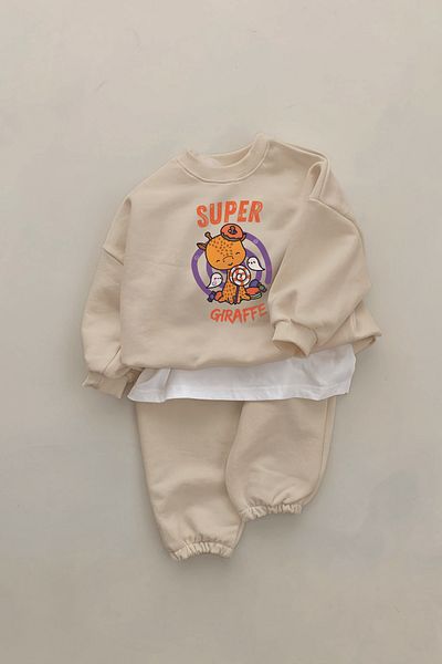 ADABEBEK New Season Super Giraffe Printed 2-Piece Baby Set 22544