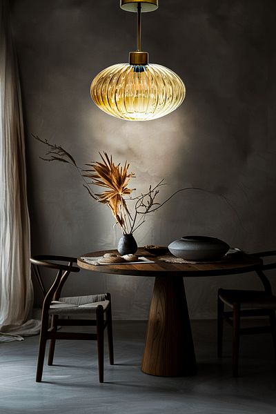 Fer Avize Icon Single Chandelier Cafe Hall Living Room Retro Custom Glass Design