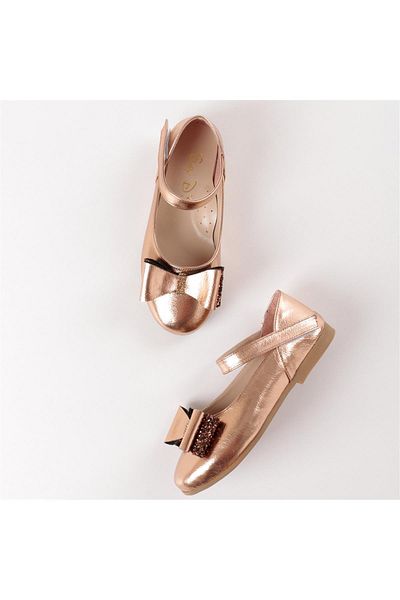 Baby DS Pantofi de balerina Ds Bow Bronze - Model 33