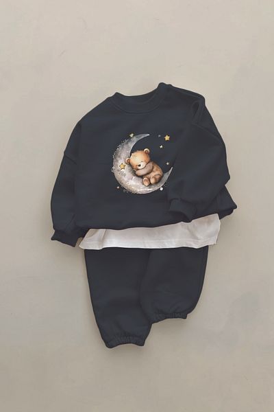ADABEBEK New Season Star and Moon Printed 2-Piece Baby Set 10285