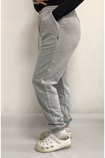 JustBS Pantaloni de sport groși de iarnă pentru femei, gri din cauciuc