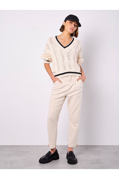 Apricot Gekürzter Kabel-pullover