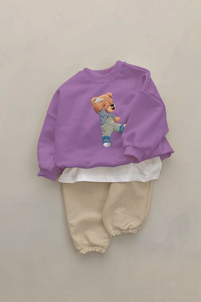 ADABEBEK New Season Kite Bear Printed 2-Piece Baby Set 11038