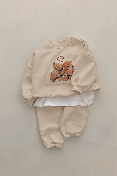 ADABEBEK Firends Bears Printed 2-Piece Baby Set - New Season 12805