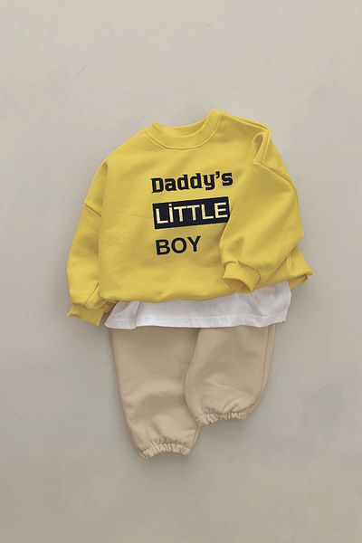 ADABEBEK New Season Daddy's Little Boy Printed 2-Piece Baby Suit 22579
