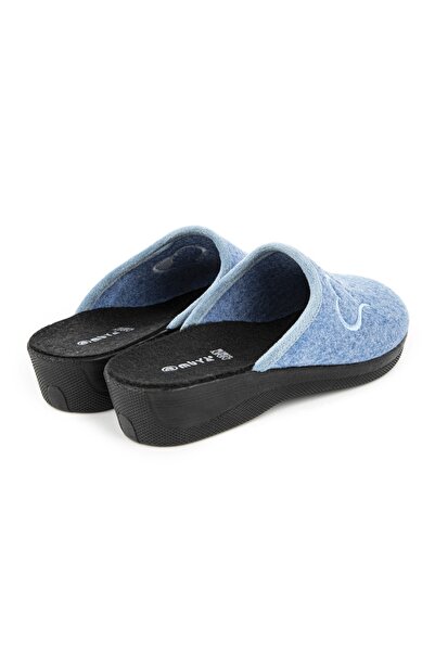 Muya Mo.Chi Blue Anatomical Winter Women's Indoor Slippers - Closed Sole