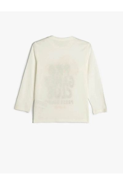 Koton Cotton Long Sleeve Crew Neck T-Shirt - Game Themed Print Detail