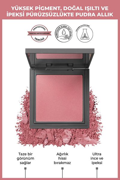 Alix Avien Silky Blush - Powder Blush 106, Glowing Rose - Simple and Stylish