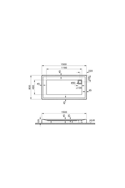 VitrA T80 56870002000 Duş Teknesi, Monoblok, 150x80 Cm BEYAZ