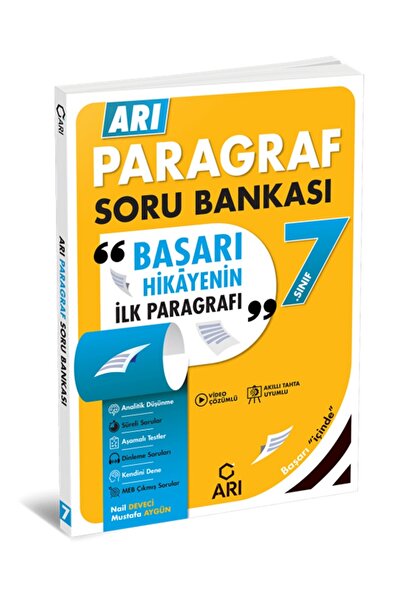 Arı Yayıncılık 2024 -2025 Müfredat 7.SINIF PARAGRAF SORU BANKASI