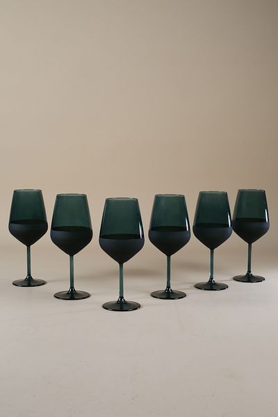 Rakle Green Matte Water Glass Set - 6 Pieces 490 Cc