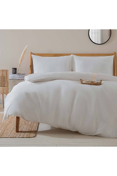 Chakra Alana Duvet Cover Set Single Size 160x220 Cm Ecru