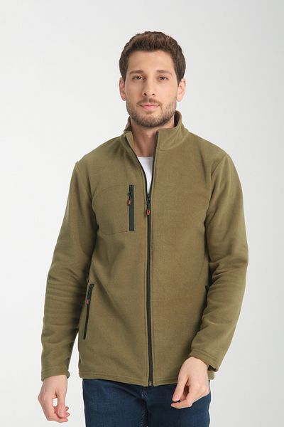 KAPHONE Unisex Fleece Full Zipper 3 Pocket Fleece Jacket