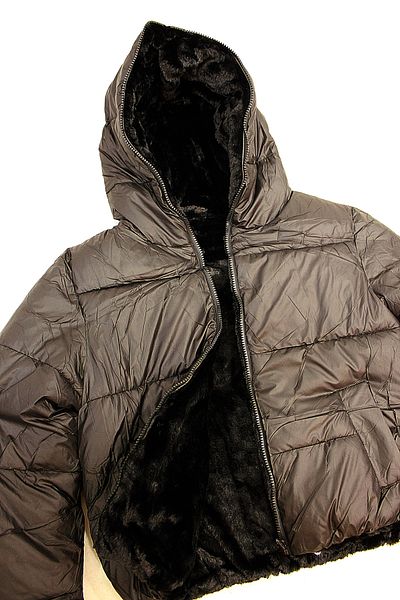 Robin Double-Sided Fur Hooded Women's Short Puff Coat