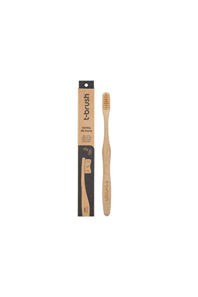 TBRUSH Natural Bamboo Vegan Toothbrush - Cream Color - Medium Hard (medium) -...