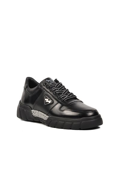 MARCOMEN Ayakmod Μαύρο Χακί Δερμάτινο Ανδρικό Sneaker