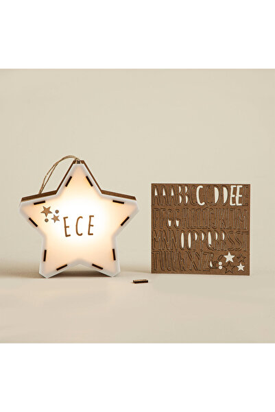 Chakra Kişiselleştirilebilir Ledli Mini Yıldız Dekor Natural