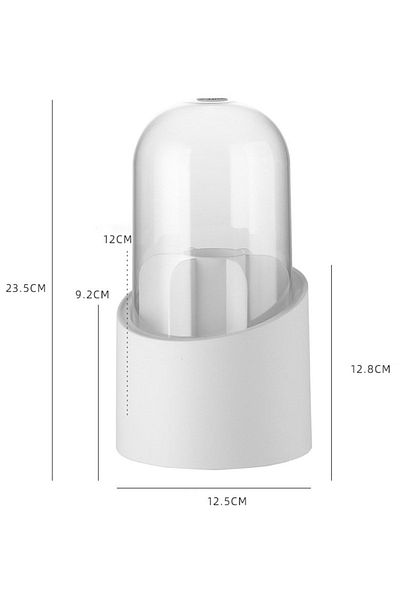 Pufwin Home Deluxe πινέλο μακιγιάζ και οργανωτή καλλυντικών με διαφανές καπάκι