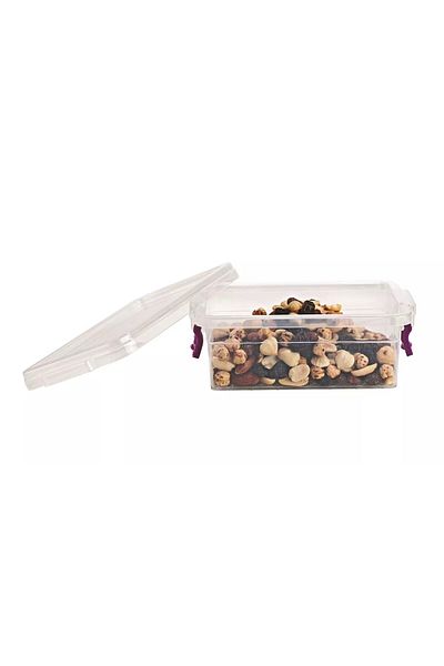 YorulmazAmbalaj Asude 1.25 Lt Plastic Storage Container 2 Pieces 13X20X8