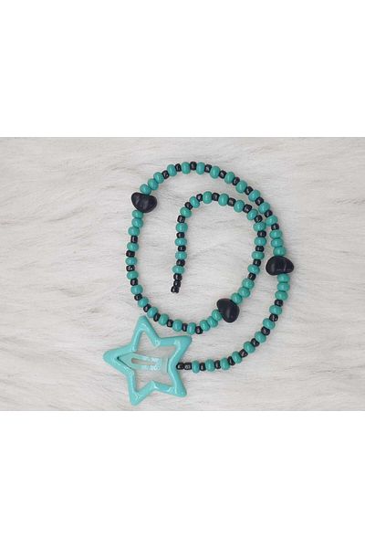 HAPPY HANDMADE 30-35 cm Buckle Sheet Beaded / Hair Earring / Hair Accessory / Gift - Buckle
