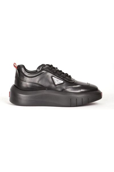 MARCOMEN Men's Leather Casual Black Shoes 152-19551