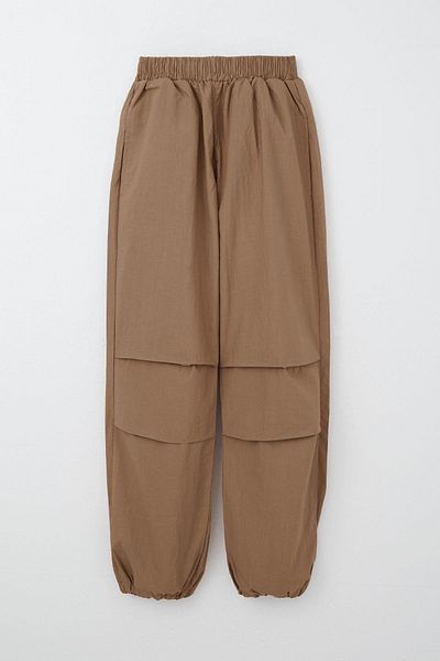 Breeze Детски спортен панталон Parachute Jogger за момиче 6-12 години, кафяв
