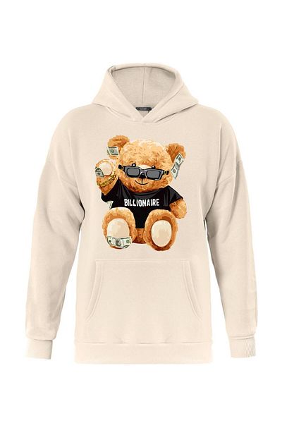 SOFTWAY Unisex Billionaire με στάμπα με κουκούλα και μαλακό φλις εσωτερικά - ΜΠΕΖ