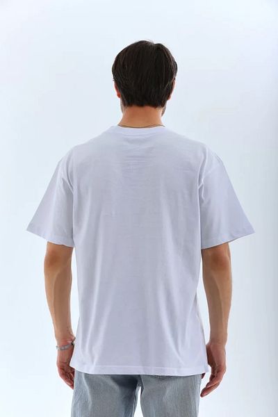 modaserdem Μπλουζάκι Unisex Oversize Plain Crew Neck - Λευκό