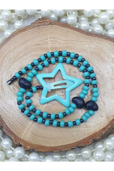 HAPPY HANDMADE 30-35 cm Buckle Sheet Beaded / Hair Earring / Hair Accessory / Gift - Buckle
