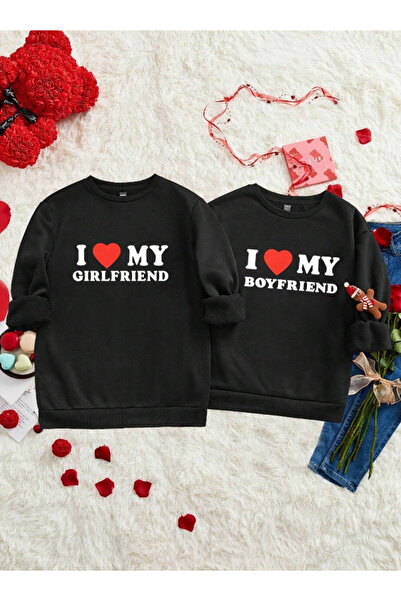 Marco Fresco Φούτερ με στάμπα I Love My Girlfriend