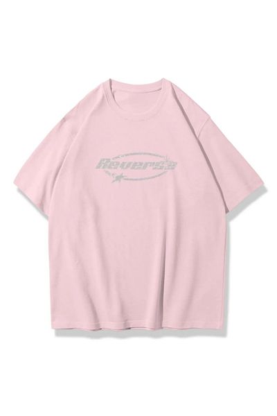 Gofeel Μπλουζάκι με ροζ Unisex Stone printed
