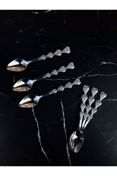 Doğuş Mutfak Diamond Model 6-Piece Steel Teaspoon